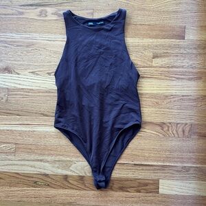 Zara Dark Brown Bodysuit